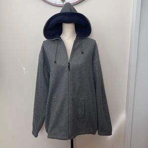 Totes Fleece Hooded Zip Up Jacket